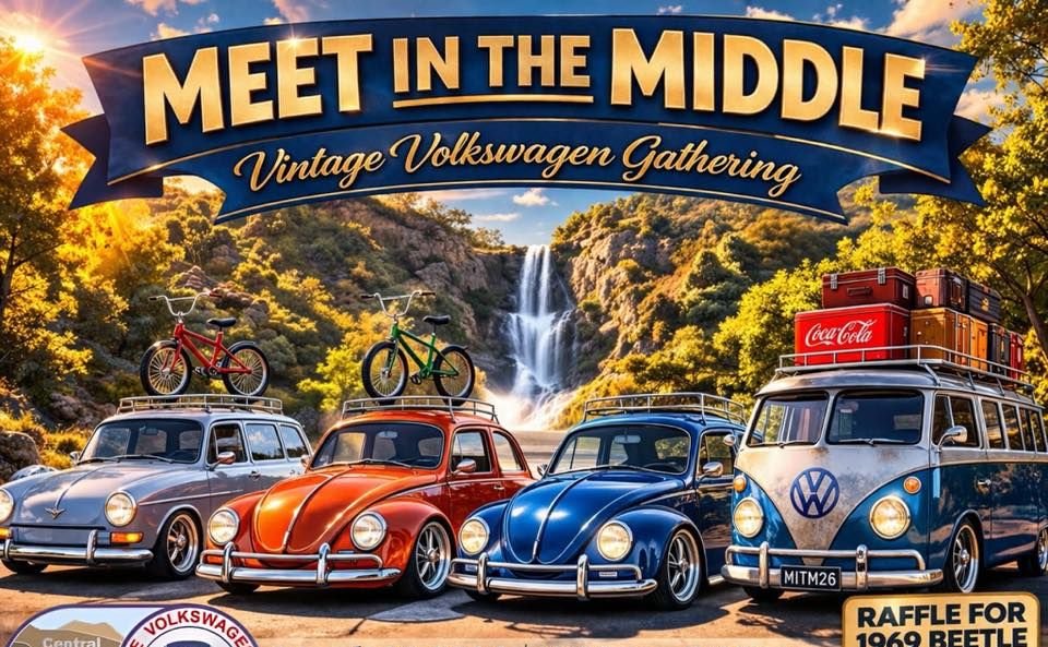 Meet in the Middle Vintage VW Gathering partial flyer March 2026